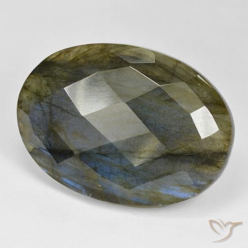 Labradorite Multicolore naturale da 39.19 ct, Ovale, Opaco