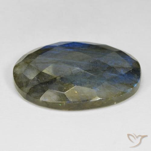 Labradorite Multicolore naturale da 39.19 ct, Ovale, Opaco