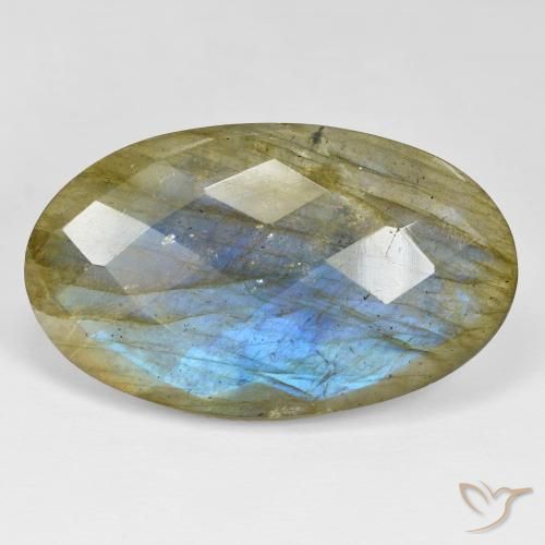 41.48ct Naturale Multicolore Labradorite, Ovale, Opaco