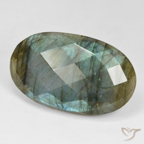 Labradorite Multicolore naturale da 42.82 ct, Ovale, Opaco