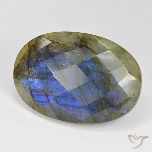 Labradorite Multicolore naturale da 28.97 ct, Ovale, Opaco