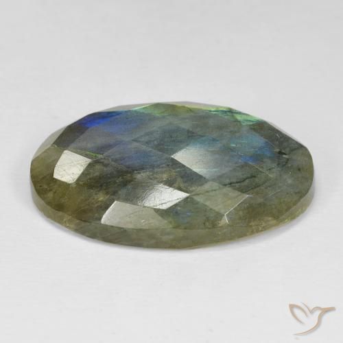 Labradorite Multicolore naturale da 30.17 ct, Ovale, Opaco