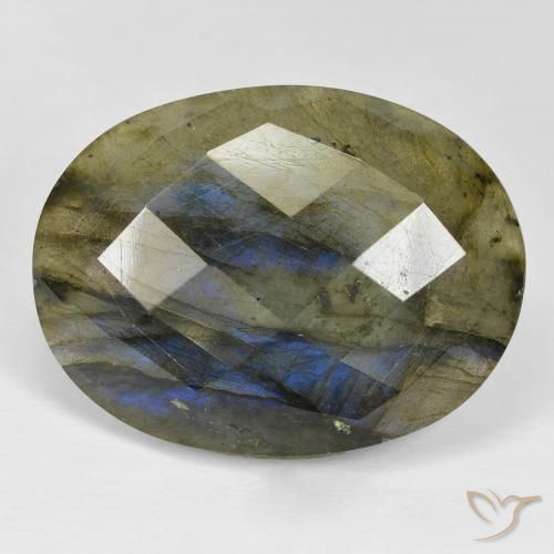 31.10ct Naturale Multicolore Labradorite, Ovale, Opaco