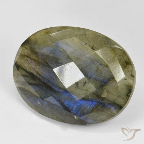 Labradorite Multicolore naturale da 31.10 ct, Ovale, Opaco