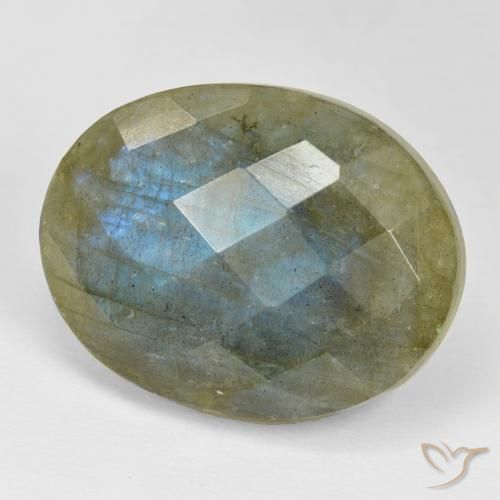 Labradorite Multicolore naturale da 32.39 ct, Ovale, Opaco