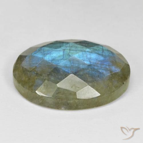 Labradorite Multicolore naturale da 32.39 ct, Ovale, Opaco