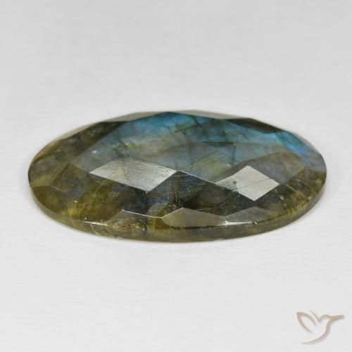 Labradorite Multicolore naturale da 23.03 ct, Ovale, Opaco