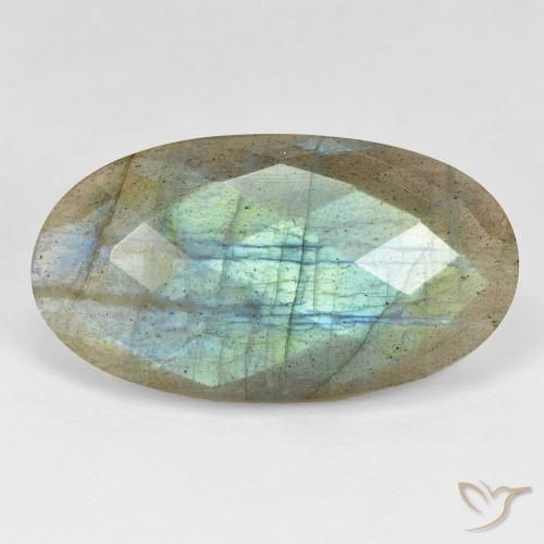 22.80ct Naturale Multicolore Labradorite, Ovale, Opaco