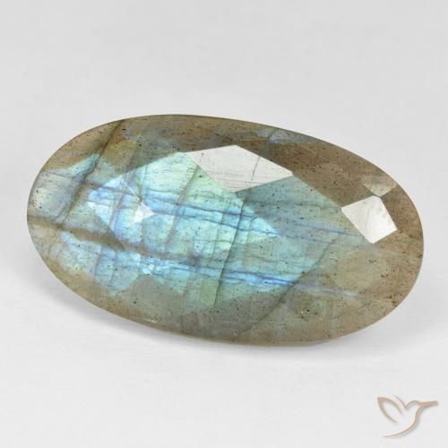 Labradorite Multicolore naturale da 22.80 ct, Ovale, Opaco