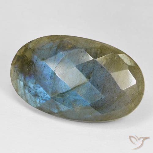 Labradorite Multicolore naturale da 34.01 ct, Ovale, Opaco