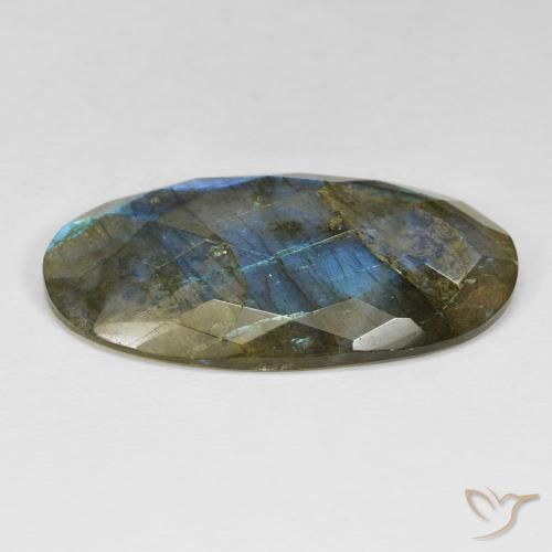 Labradorite Multicolore naturale da 26.56 ct, Ovale, Opaco