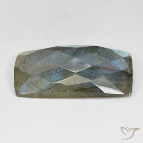 Labradorite Multicolore naturale da 27.33 ct, Taglio a baguette, Opaco