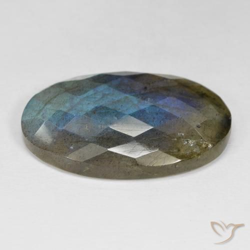 Labradorite Multicolore naturale da 37.43 ct, Ovale, Opaco