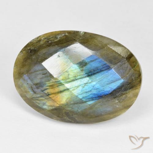 Labradorite Multicolore naturale da 18.53 ct, Ovale, Opaco