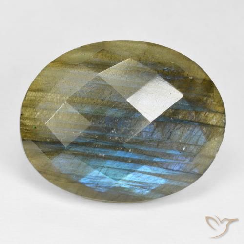 23.31ct Naturale Multicolore Labradorite, Ovale, Opaco
