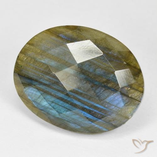 Labradorite Multicolore naturale da 23.31 ct, Ovale, Opaco