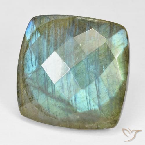 Labradorite Multicolore naturale da 28.56 ct, Cuscino, Opaco