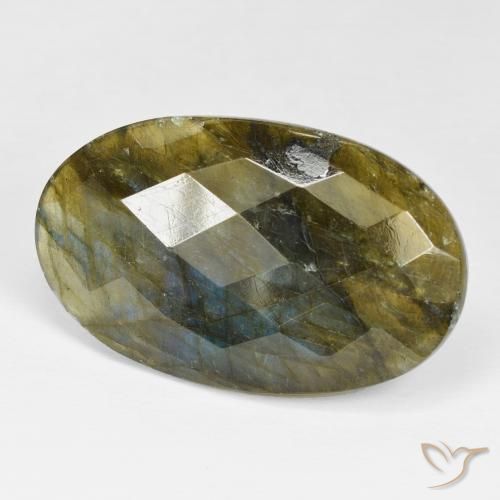 Labradorite Multicolore naturale da 28.03 ct, Ovale, Opaco