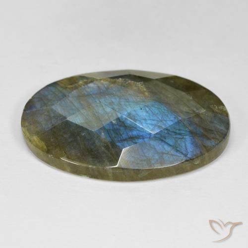 Labradorite Multicolore naturale da 36.40 ct, Ovale, Opaco