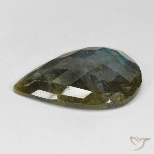 Labradorite Multicolore naturale da 22.68 ct, Forma a pera, Opaco
