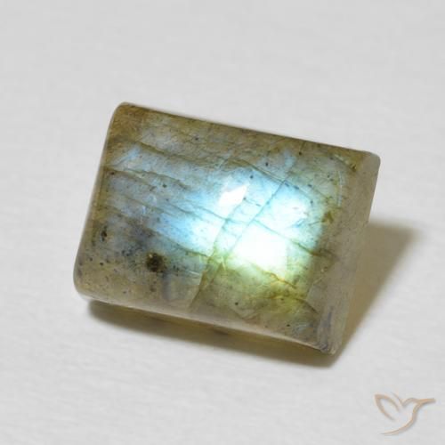 Labradorite Multicolore naturale da 3.53 ct, Taglio a baguette, Traslucido