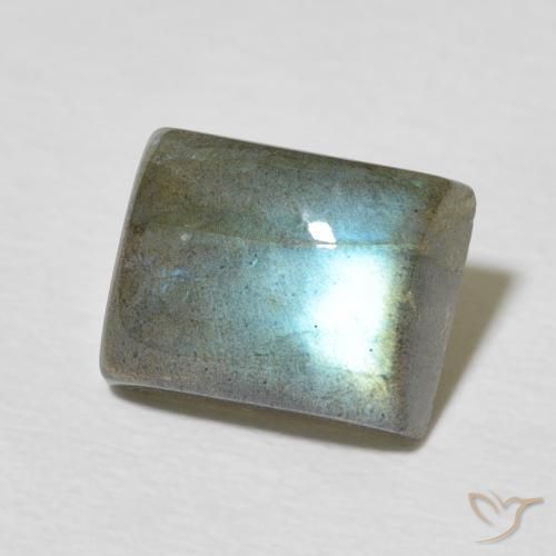 Labradorite Multicolore naturale da 3.20 ct, Taglio a baguette, Traslucido