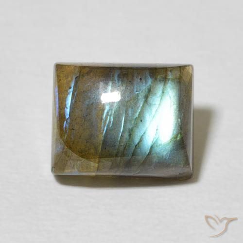 3.13ct Naturale Multicolore Labradorite, Taglio a baguette, Traslucido