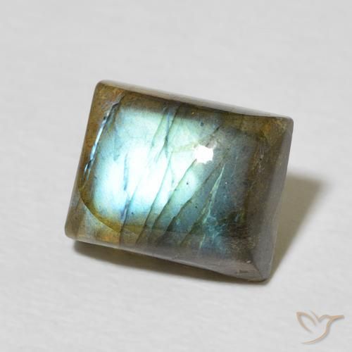Labradorite Multicolore naturale da 3.13 ct, Taglio a baguette, Traslucido