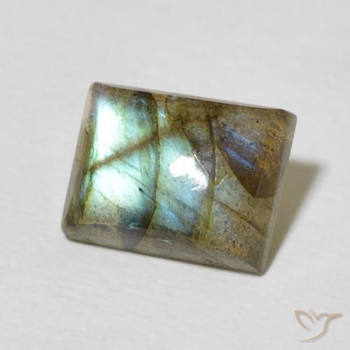 Labradorite Multicolore naturale da 2.47 ct, Taglio a baguette, Traslucido