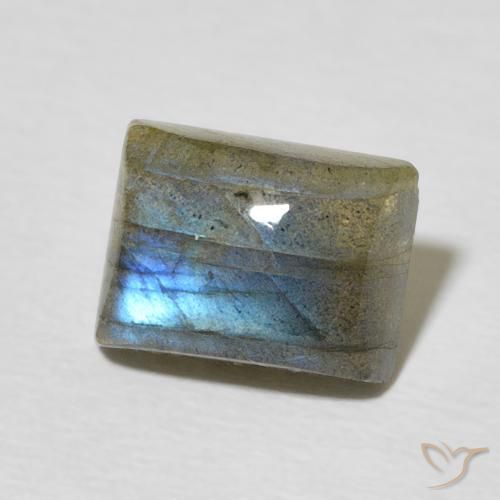 Labradorite Multicolore naturale da 2.77 ct, Taglio a baguette, Traslucido