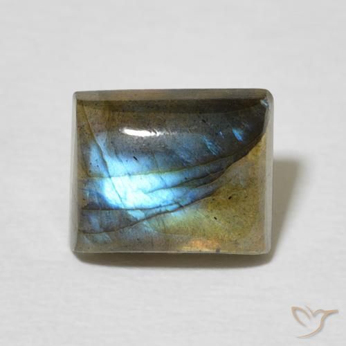 2.79ct Naturale Multicolore Labradorite, Taglio a baguette, Traslucido