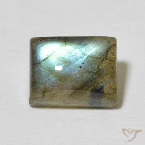 3.36ct Naturale Multicolore Labradorite, Taglio a baguette, Traslucido