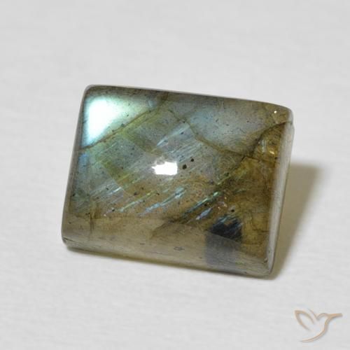 Labradorite Multicolore naturale da 3.36 ct, Taglio a baguette, Traslucido