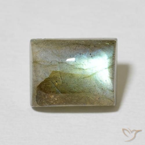 2.90ct Naturale Multicolore Labradorite, Taglio a baguette, Traslucido