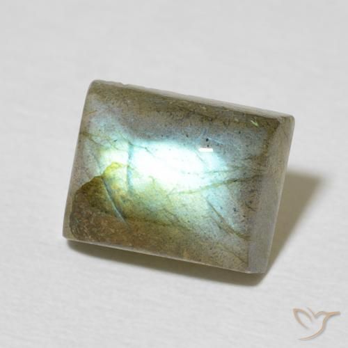 Labradorite Multicolore naturale da 2.90 ct, Taglio a baguette, Traslucido