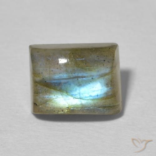 2.90ct Naturale Multicolore Labradorite, Taglio a baguette, Traslucido