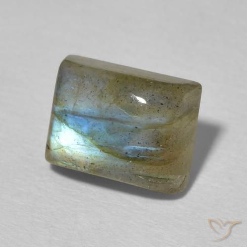 Labradorite Multicolore naturale da 2.90 ct, Taglio a baguette, Traslucido