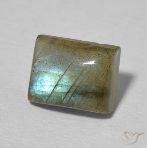 Labradorite Multicolore naturale da 2.87 ct, Taglio a baguette, Traslucido