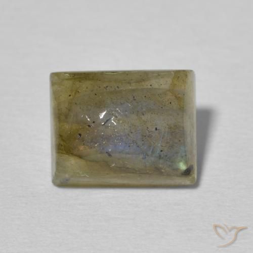 2.69ct Naturale Multicolore Labradorite, Taglio a baguette, Traslucido