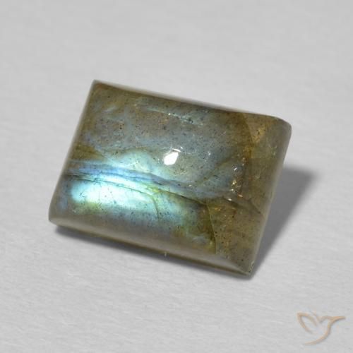 Labradorite Multicolore naturale da 3.02 ct, Taglio a baguette, Traslucido