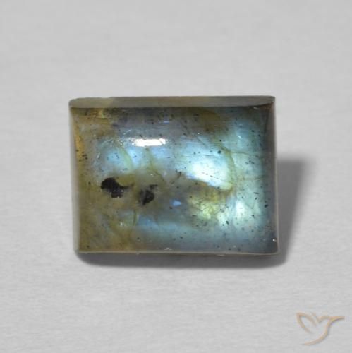 2.64ct Naturale Multicolore Labradorite, Taglio a baguette, Trasparente/Traslucido