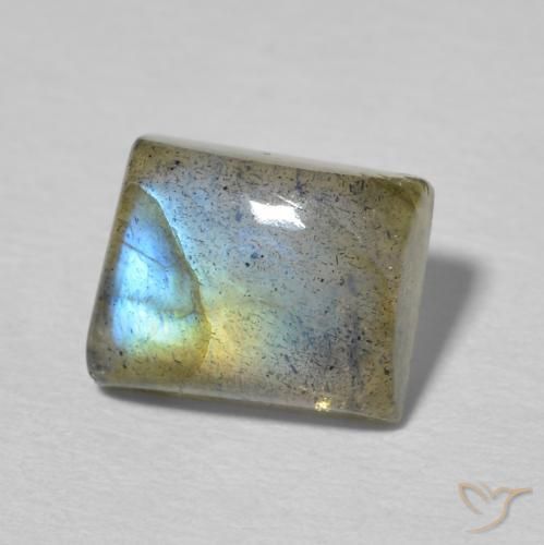 Labradorite Multicolore naturale da 2.90 ct, Taglio a baguette, Traslucido