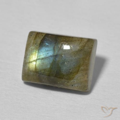 Labradorite Multicolore naturale da 2.95 ct, Taglio a baguette, Traslucido