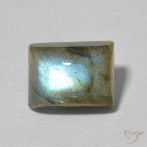 2.96ct Naturale Multicolore Labradorite, Taglio a baguette, Traslucido