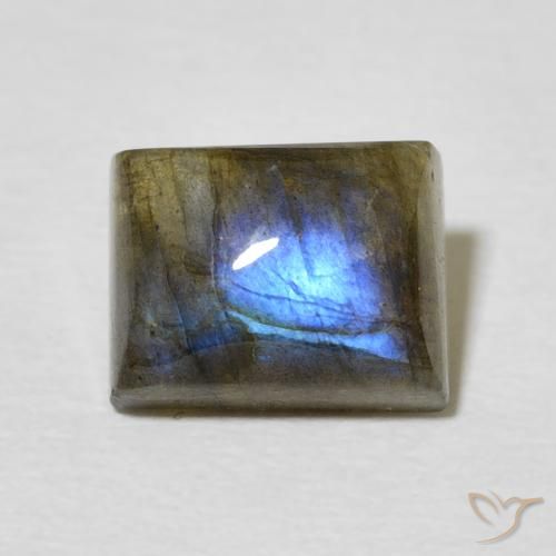 3.13ct Naturale Multicolore Labradorite, Taglio a baguette, Traslucido