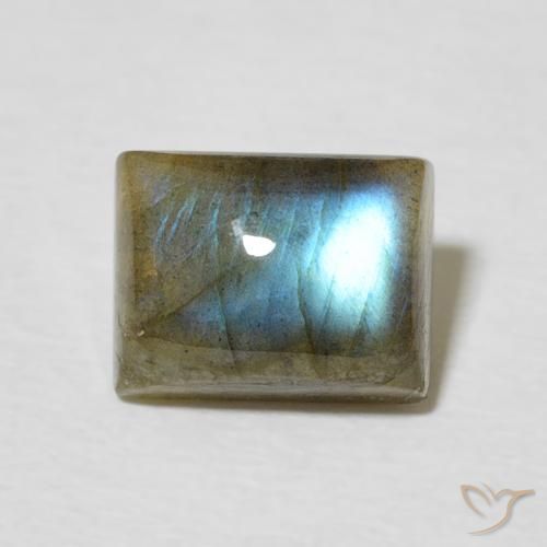 2.51ct Naturale Multicolore Labradorite, Taglio a baguette, Traslucido