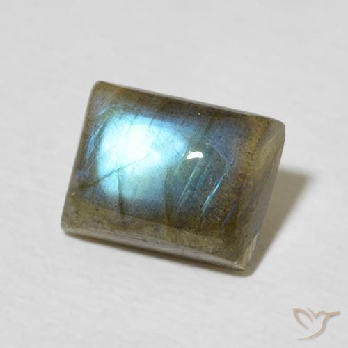 Labradorite Multicolore naturale da 2.51 ct, Taglio a baguette, Traslucido