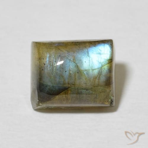 3.11ct Naturale Multicolore Labradorite, Taglio a baguette, Traslucido