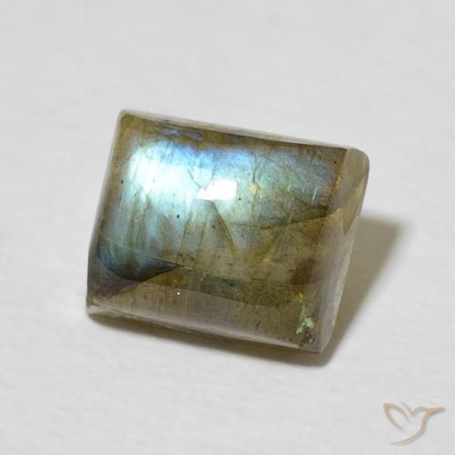 Labradorite Multicolore naturale da 3.11 ct, Taglio a baguette, Traslucido