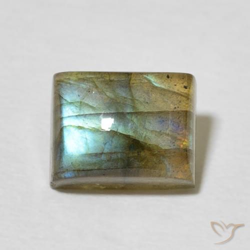 3.00ct Naturale Multicolore Labradorite, Taglio a baguette, Traslucido